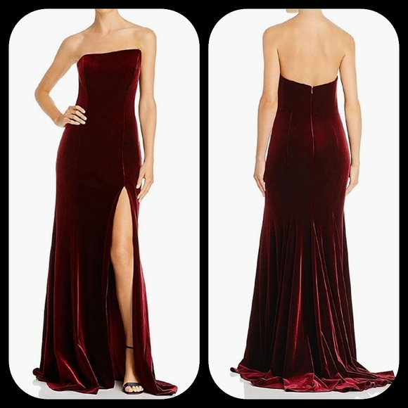Betsy & Adam Dresses & Skirts - NEW BETSY AND ADAM STRAPLESS VELVET MAXI DRESS